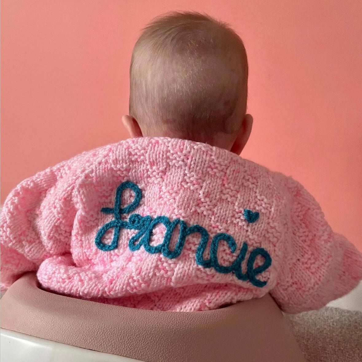 colourful stripe 3-6 month hand knit cardigan