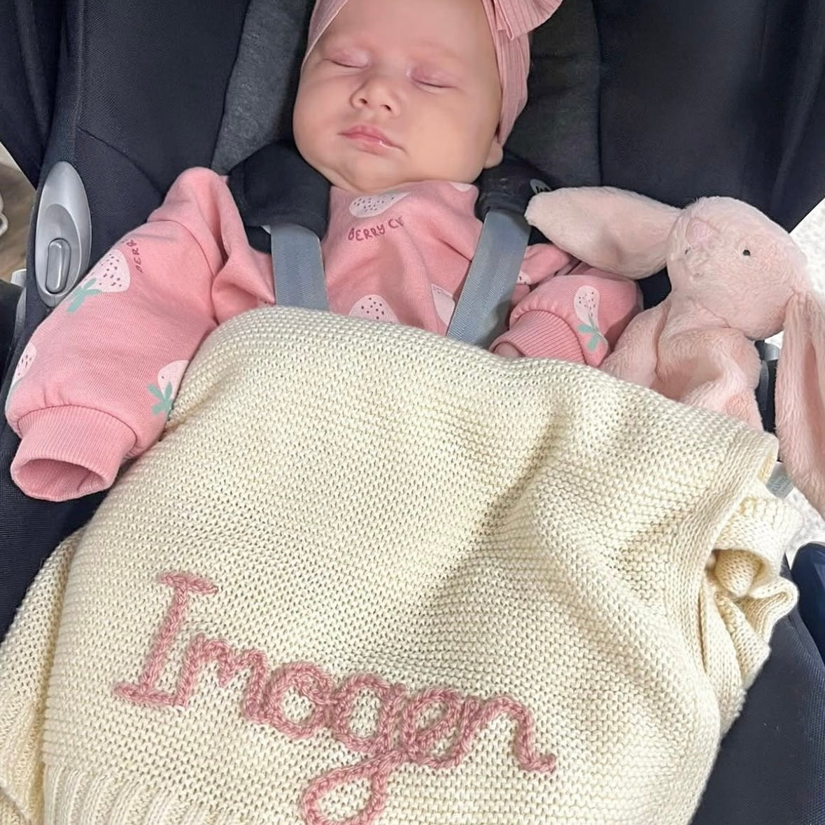 hand-embroidered baby blankets