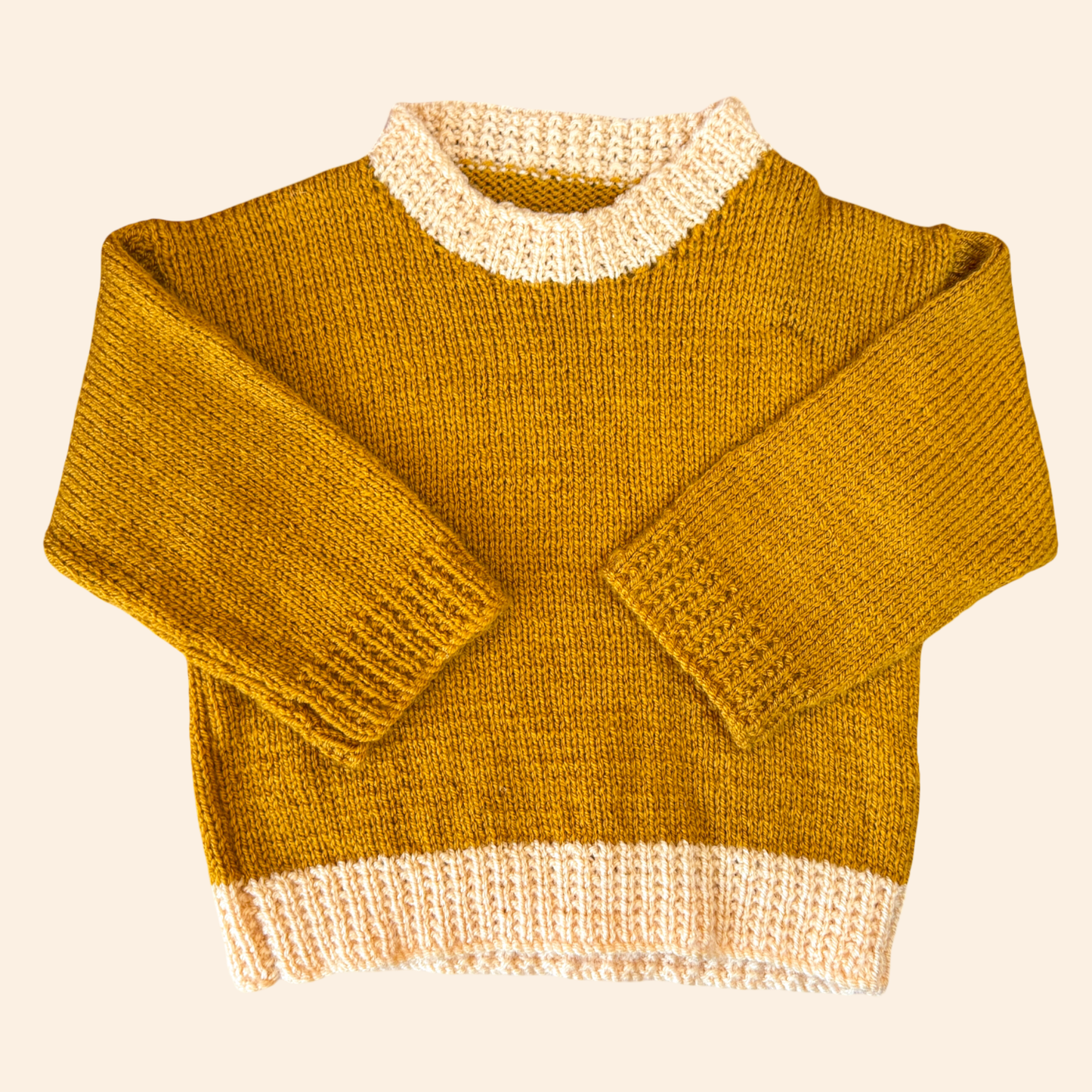 mustard 1-2 years hand knit jumper