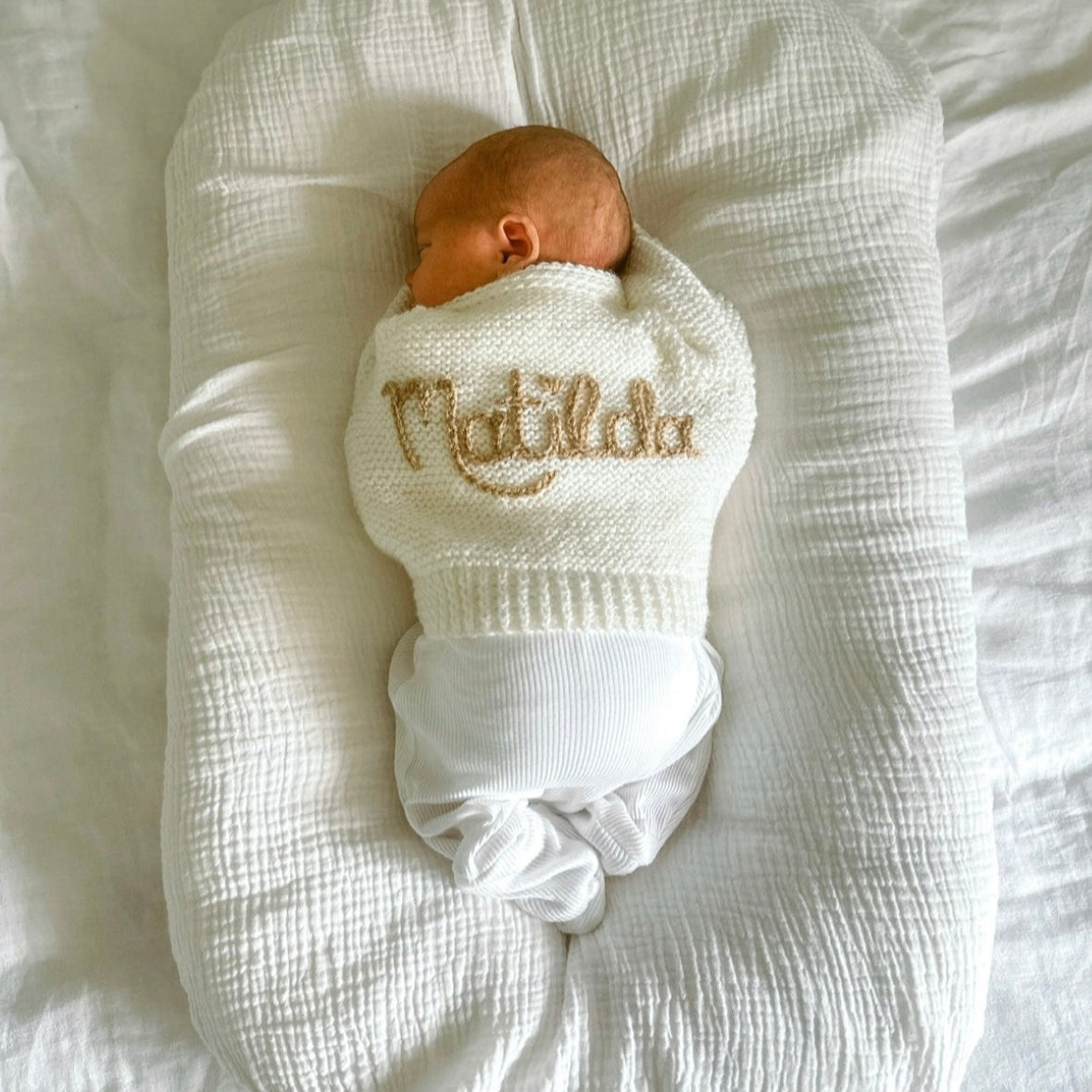 apricot pink 0-3 month hand-knit cardigan (Copy)