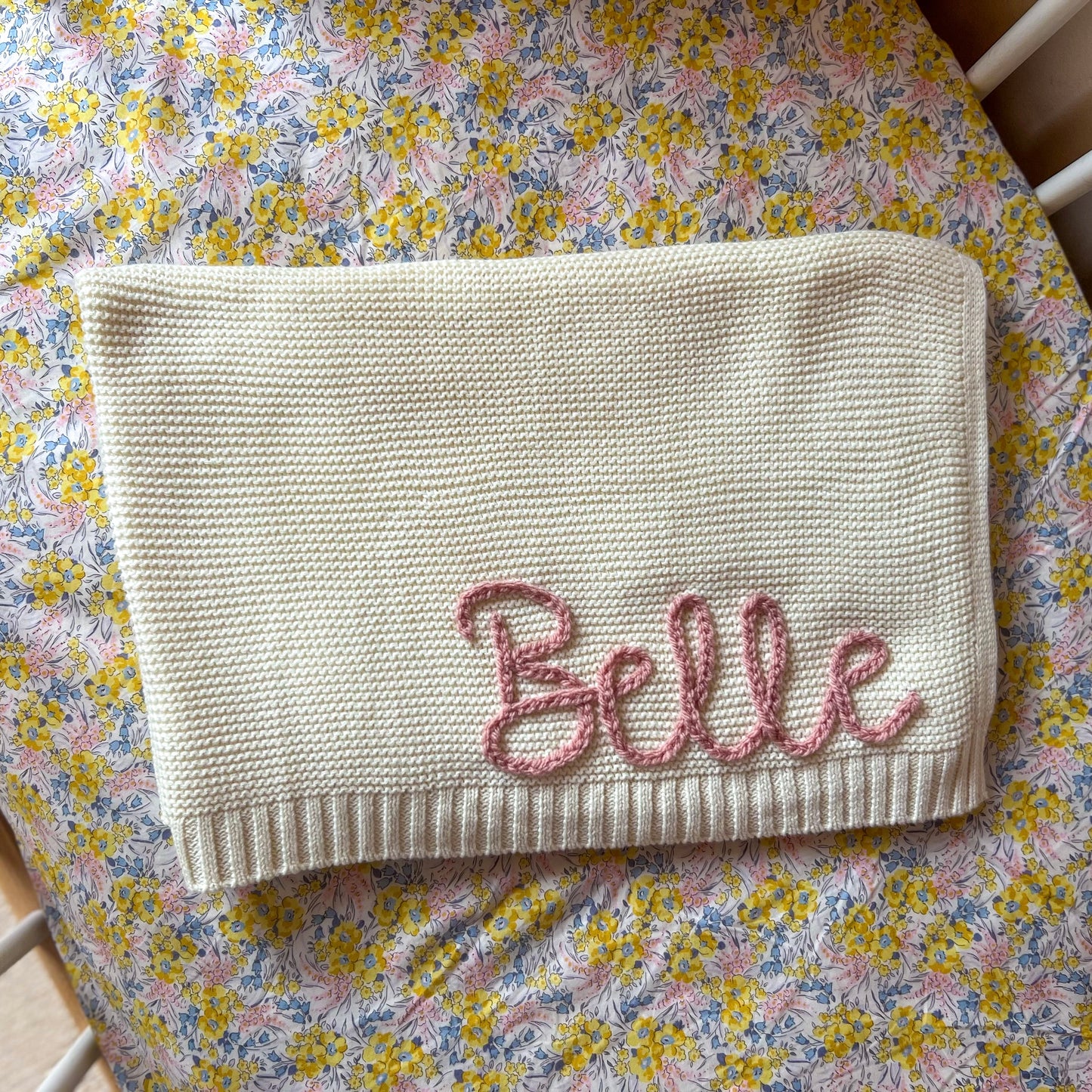 hand-embroidered baby blankets