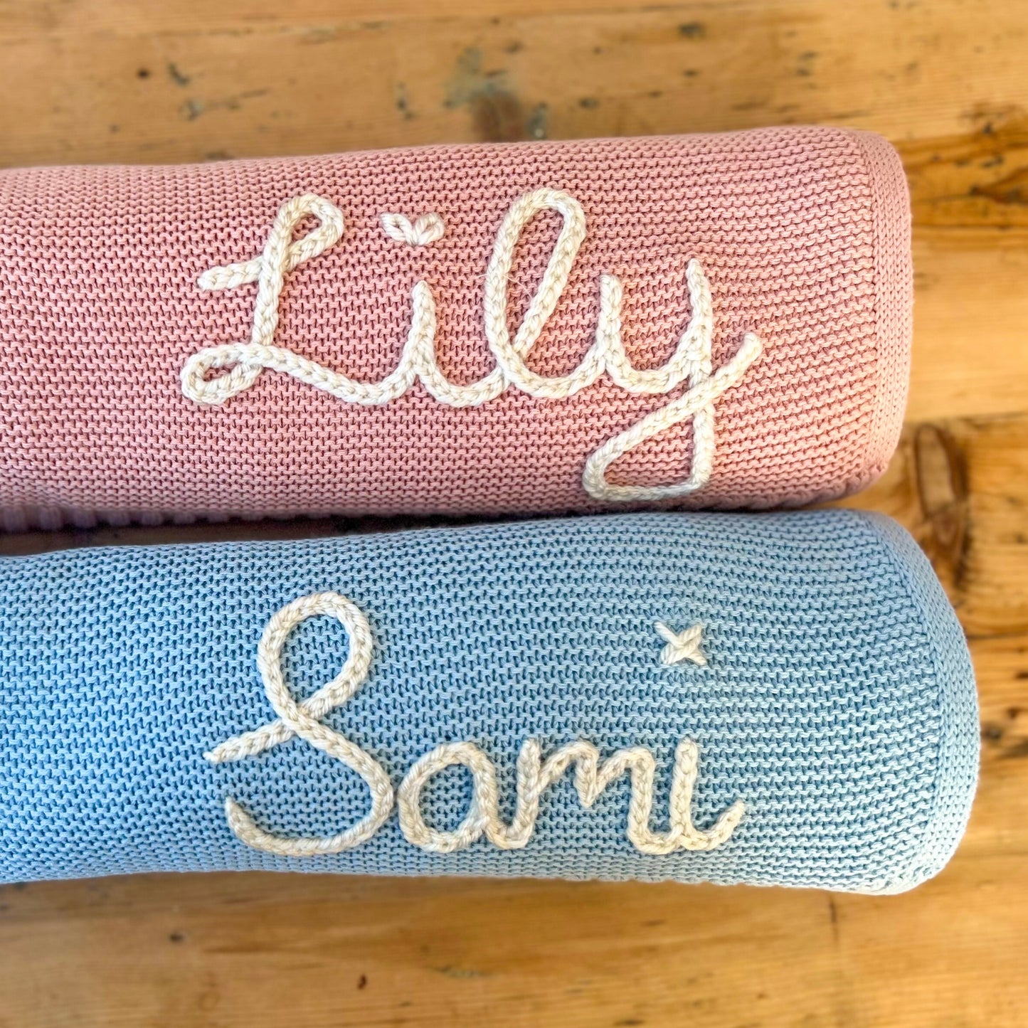 hand-embroidered baby blankets