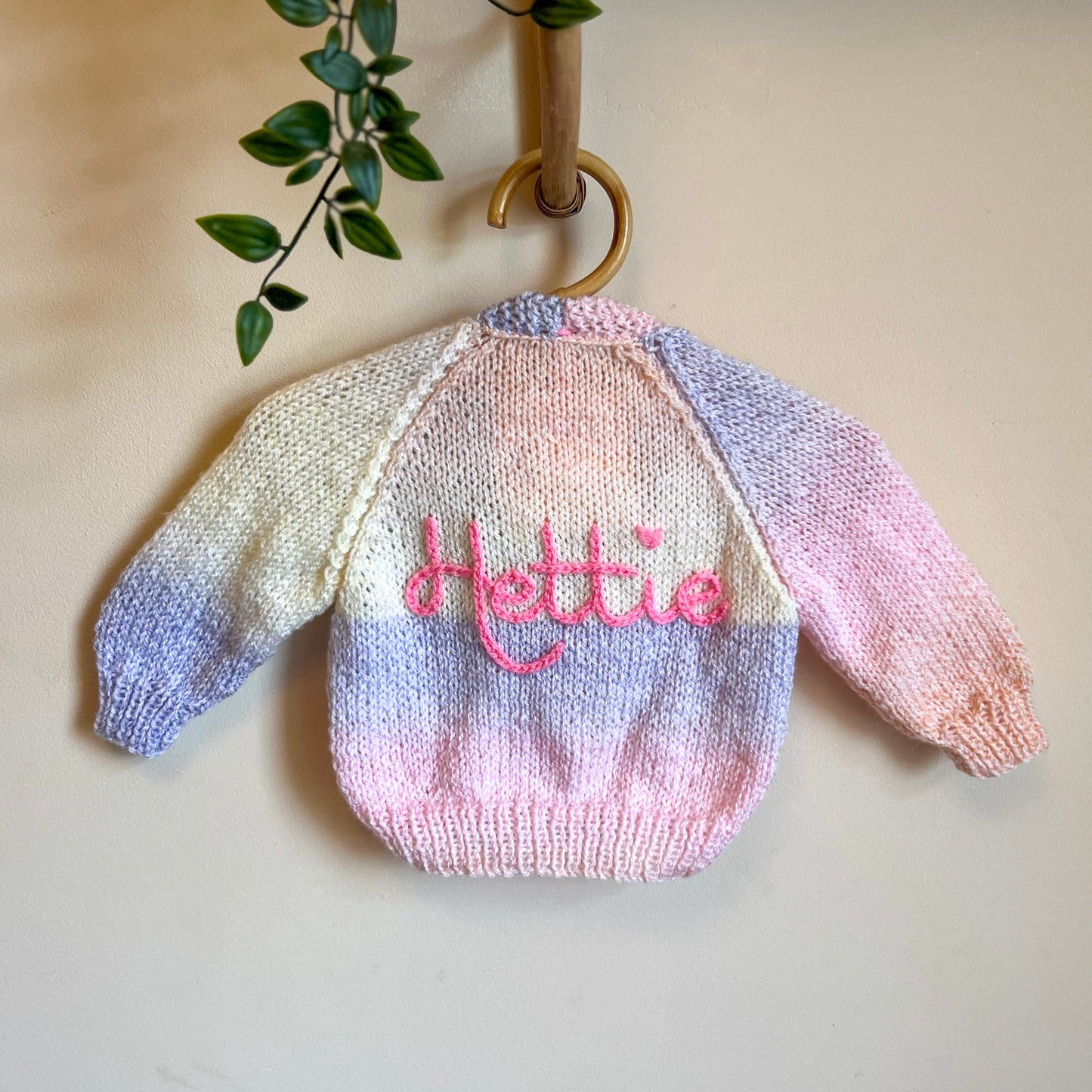 forest green 1-2 years hand knit cardigan