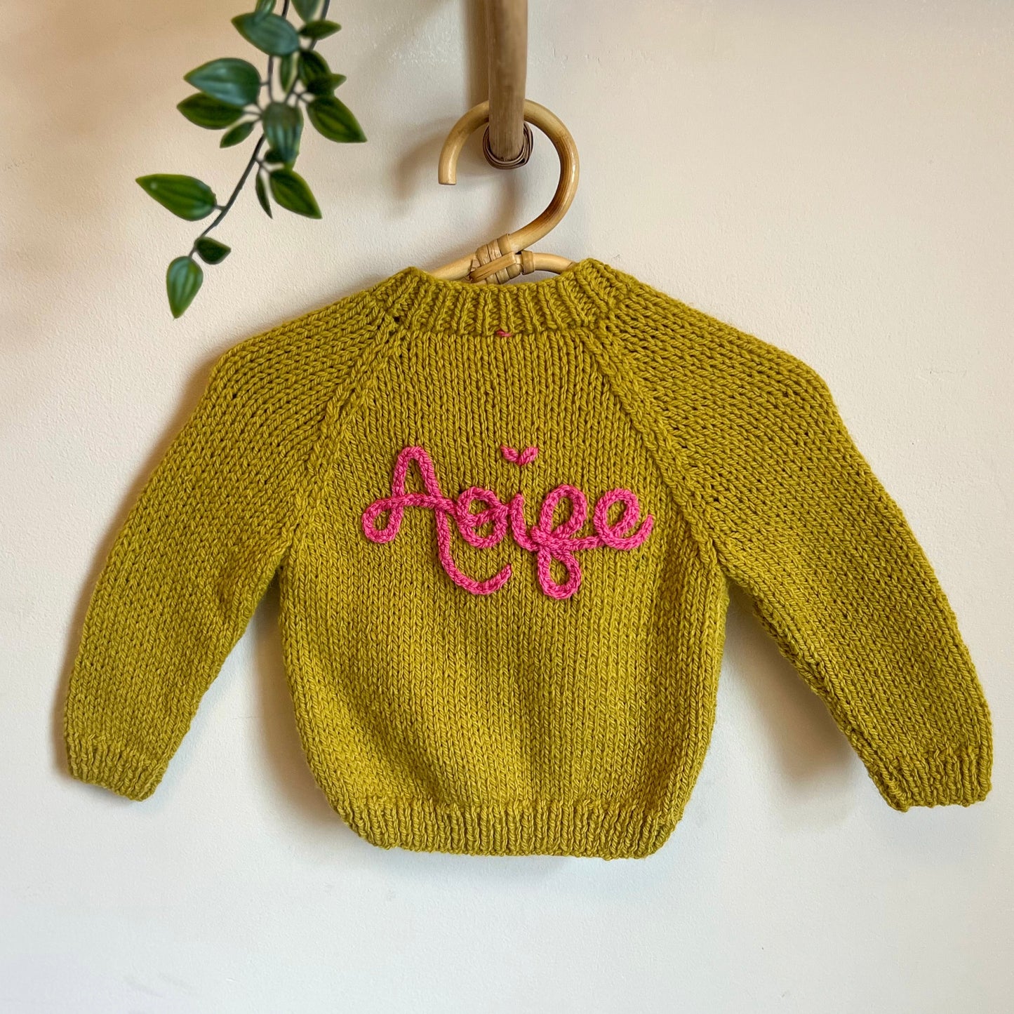 blue 6-12 month hand knit cardigan