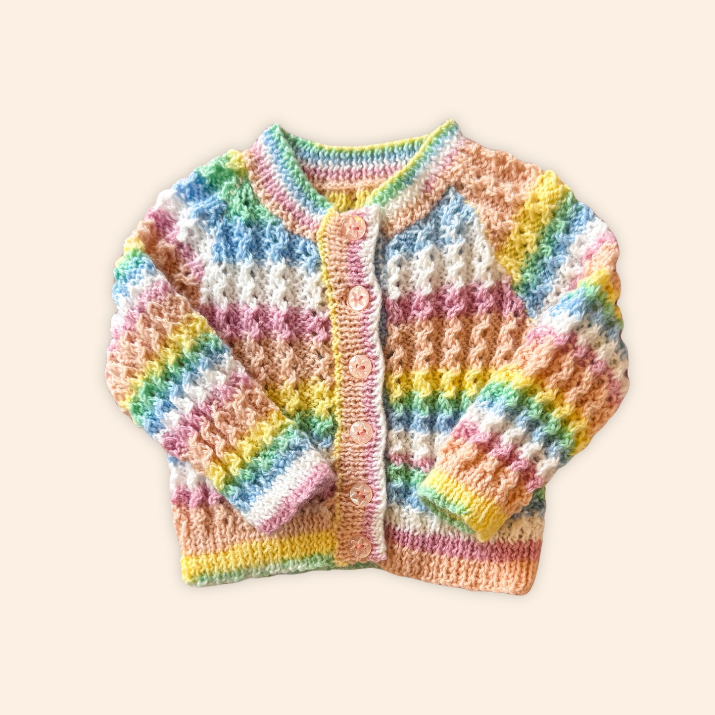 multicolour 3-6 month hand knit jumper