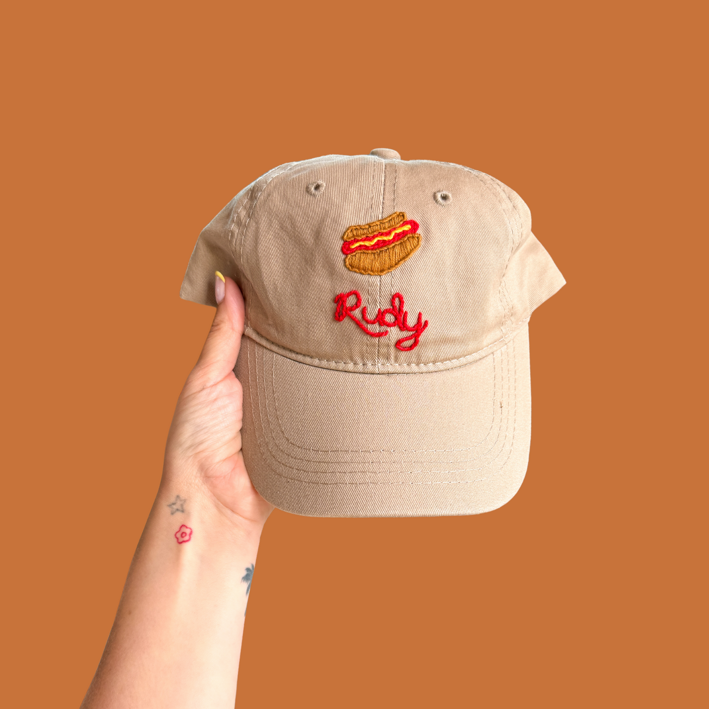 hand-embroidered kids cap