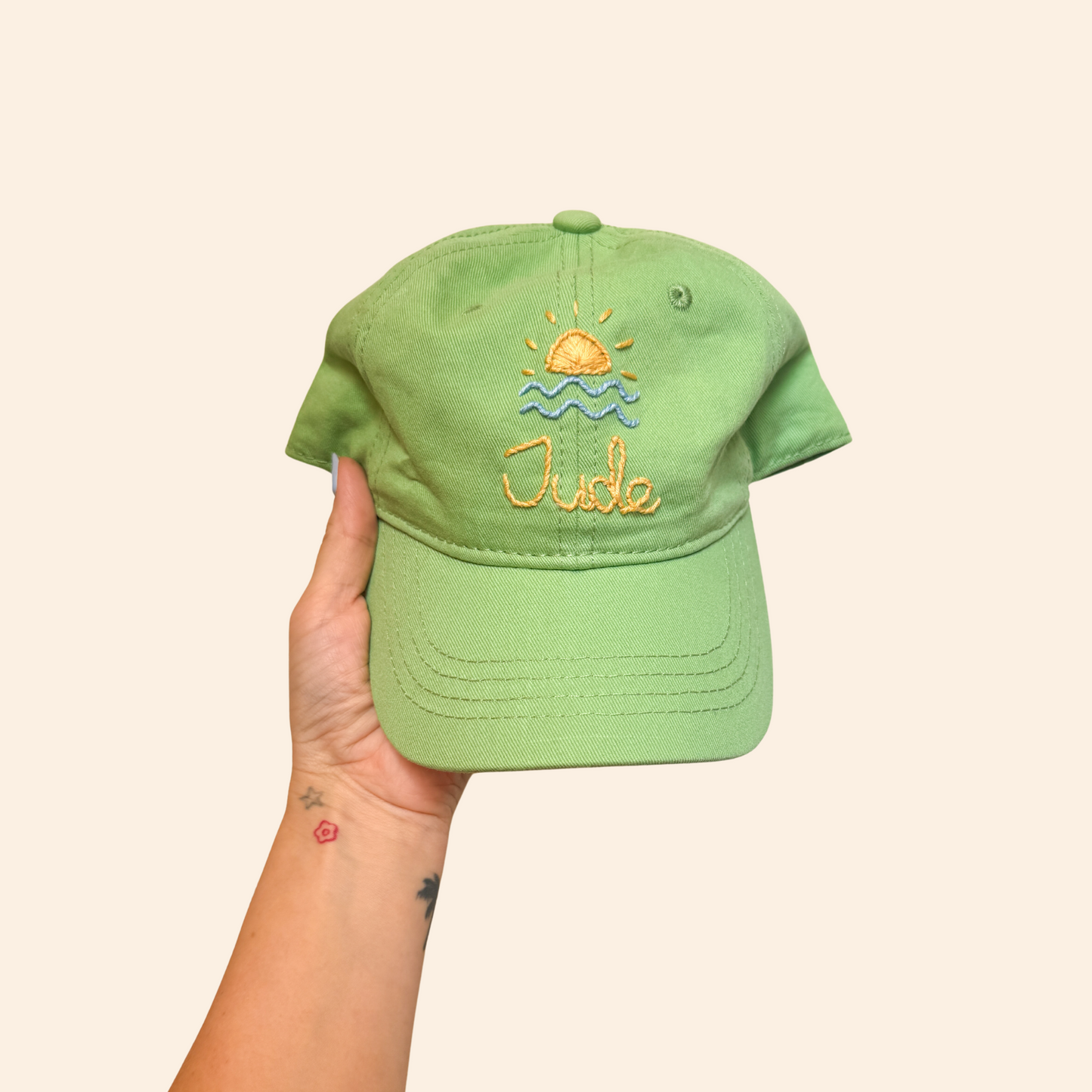 hand-embroidered kids cap