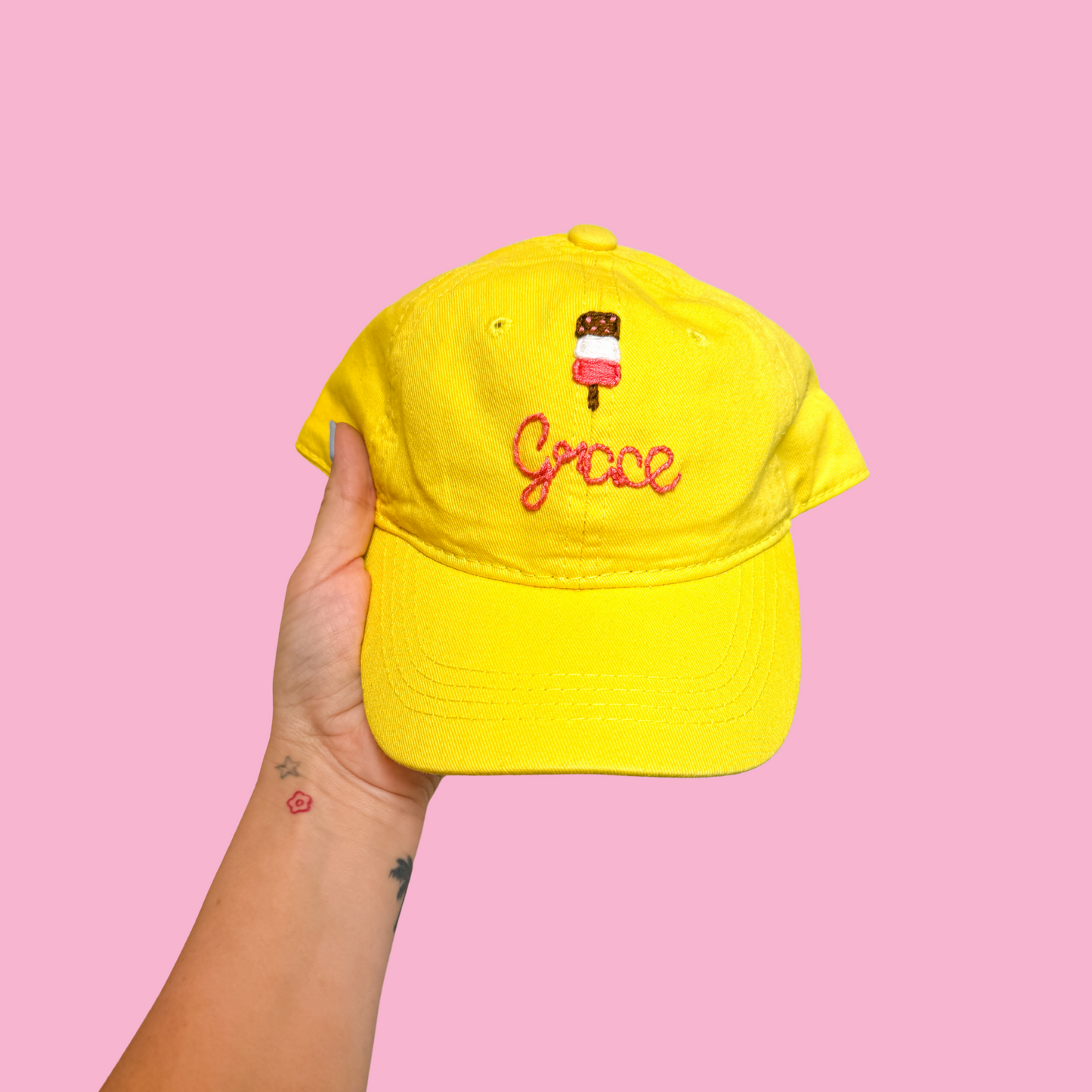 hand-embroidered kids cap