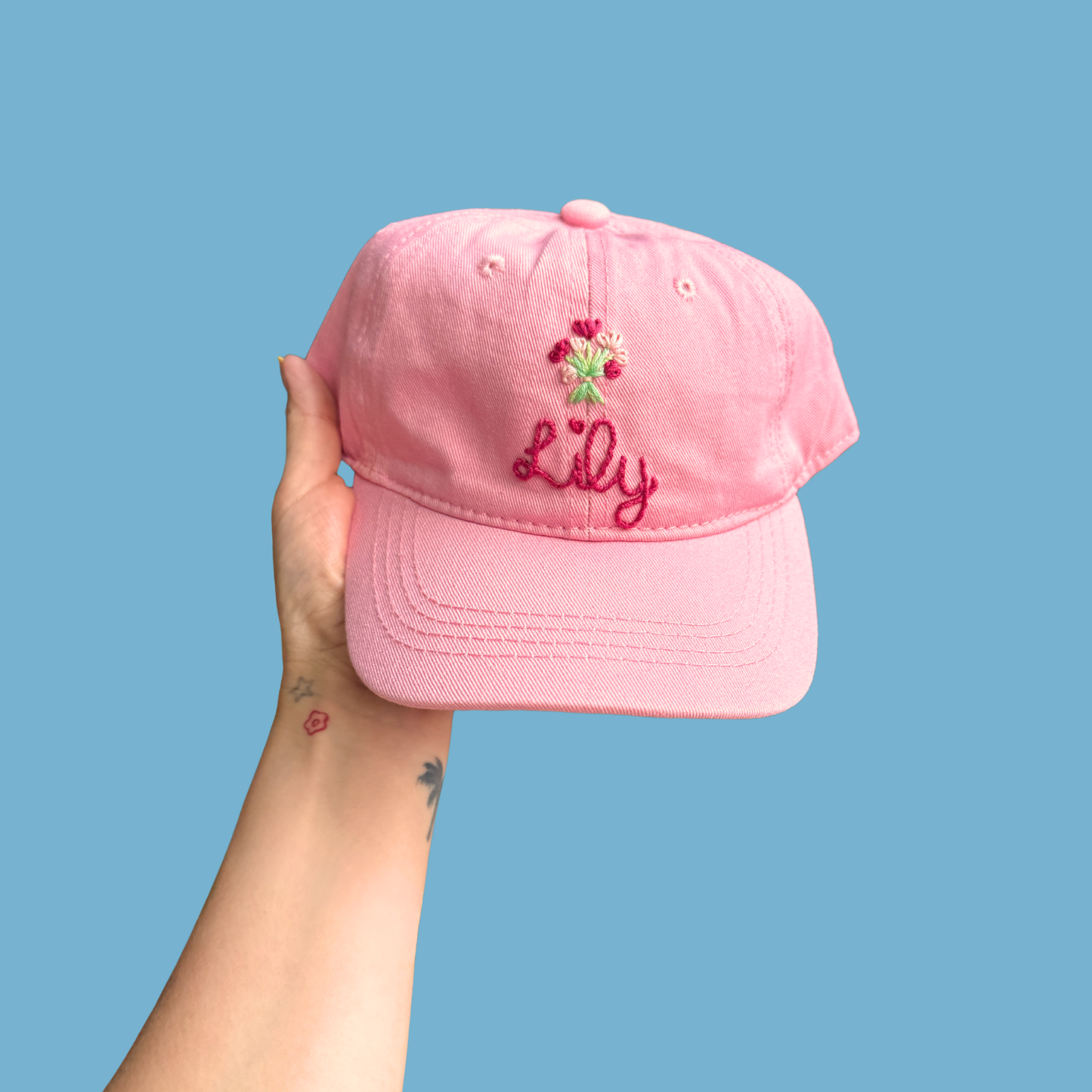 hand-embroidered kids cap