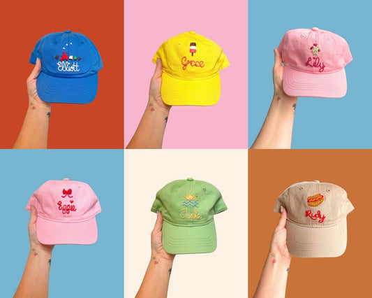 hand-embroidered kids cap